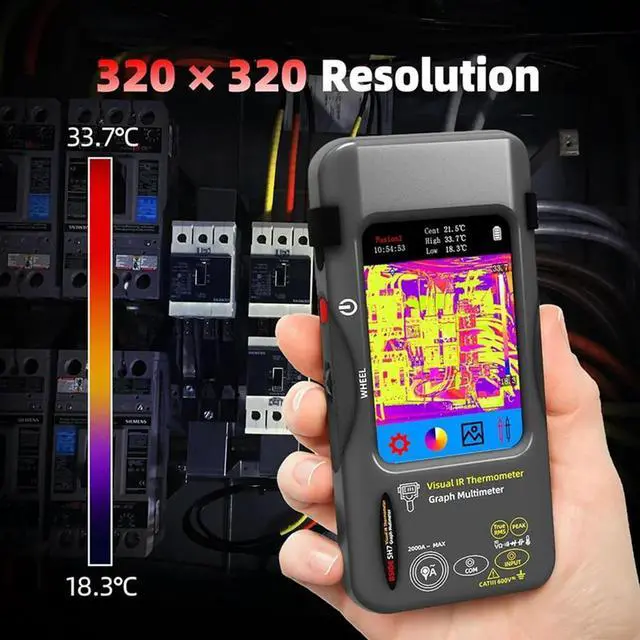 Alt view image 4 of 4 - Camera Multimeter 320X320 IR Resolution With 15 Thermal Palettes For Electrical Inspection Electronic