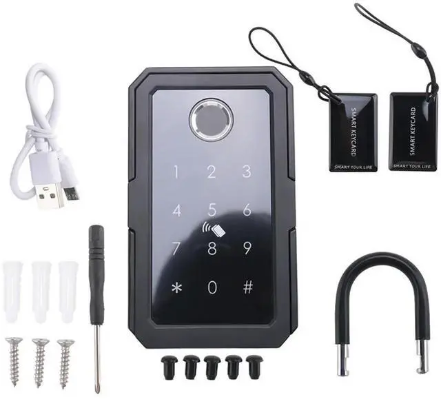 Alt view image 6 of 6 - key Lock Box, Home Key Wireless lock Box, Electronic Key Box App Digital Code Bluetooth Key Safe For Host Easy In