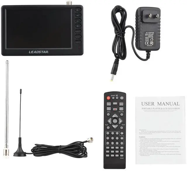 Alt view image 4 of 6 - Digital TV Player 5-inch Screen Pocket TV Car Television Multimedia Player FM Radio TF Card U Disk Playback with Remote Control