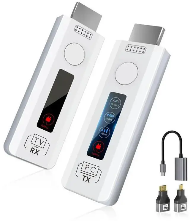 Alt view image 4 of 6 - Wireless Extender Kit Compatible-Plug& Play Portable Transmitter And Receiver Supports 2.4/5G, 4K Decode