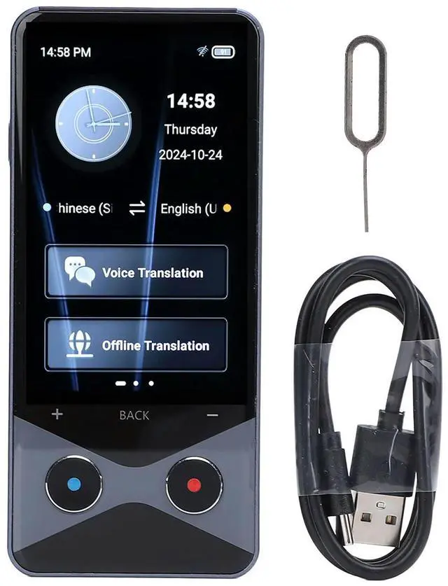 Alt view image 4 of 6 - AI Language Translator 137Language 1GB RAM 16GB ROM 5MP Photo Real Time Translation 3.7Inch IPS Screen Language Voice Translator