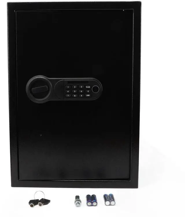 Alt view image 4 of 6 - Digital Electronic Security Box Password Double Layer Carbon Steel Box Portable Safe Lock Deposit Box for Cash Jewelry Documents
