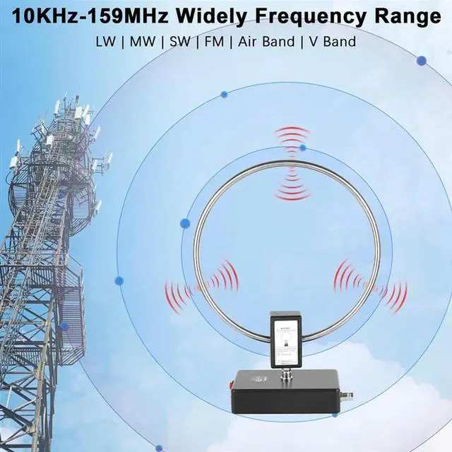 Alt view image 4 of 6 - Active Loop Antenna GA800 10Khz-159Mhz Shortwave Radio For Indoor Outdoor Ham Radio SW MW SSB