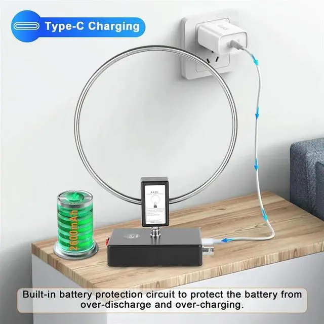Alt view image 5 of 6 - Active Loop Antenna GA800 10Khz-159Mhz Shortwave Radio For Indoor Outdoor Ham Radio SW MW SSB
