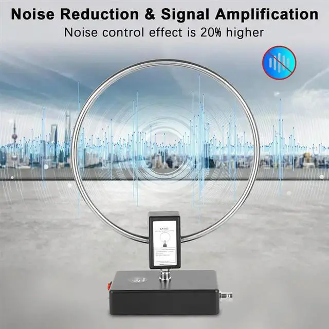 Alt view image 6 of 6 - Active Loop Antenna GA800 10Khz-159Mhz Shortwave Radio For Indoor Outdoor Ham Radio SW MW SSB