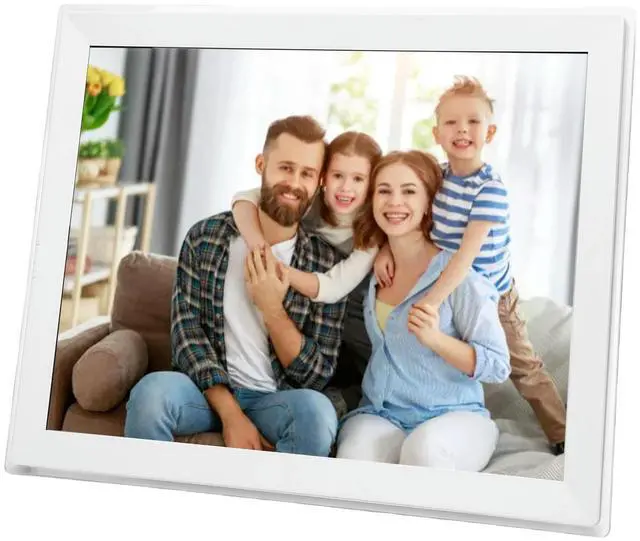 Alt view image 5 of 6 - Digital Picture Frame 15 Inch HD Touch Screen 32GB Auto Rotate Wall Mountable Photo Frame with APP for Photo Video