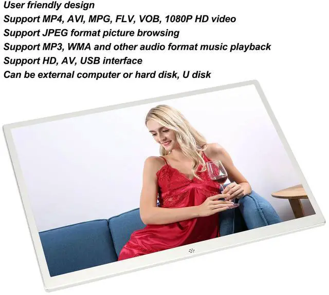 Alt view image 3 of 6 - Electronic Photo Frame 17 inch Large Screen Dual Mode Control Multifunctional Digital Picture Frame Aluminum Alloy for Picture