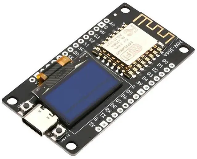 Alt view image 6 of 8 - Nodemcu ESP8266 Development Board Serial Module CH340G With 0.96 OLED Screen For /Micropython ESP8266