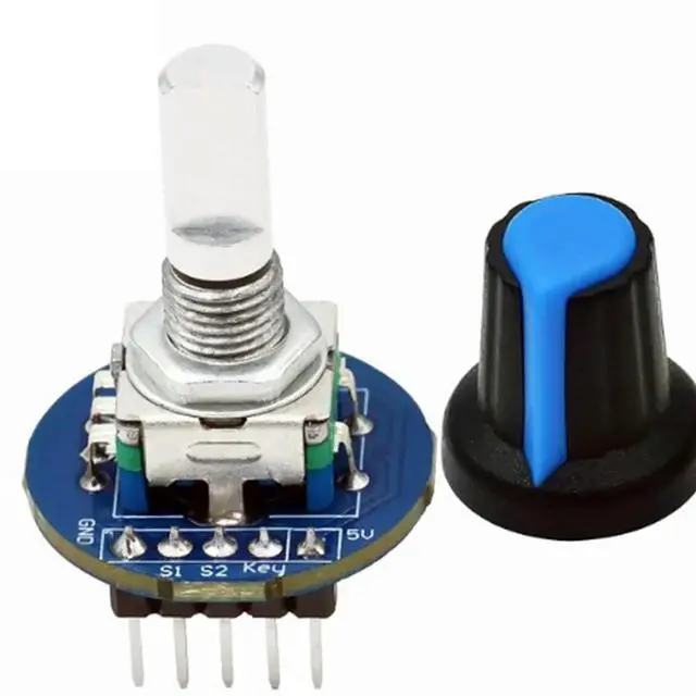 Alt view image 6 of 7 - Potentiometer Analog Knob Rotary Potentiometer Module With Knob Cover For EC11 Capacitor Devices