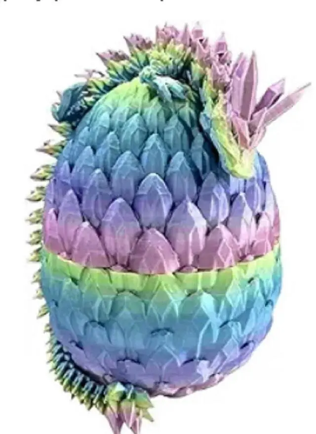 Alt view image 2 of 2 - Executive Dragon Fidget Desk Toys Relief Anxiety 3D Printed Dragon in Egg 3D Printed Articulated Dragon Toys for Kids Gifts