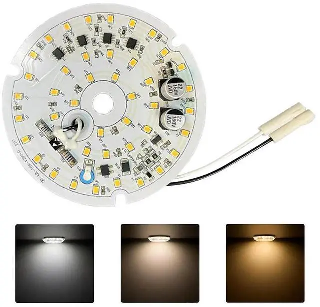 Alt view image 5 of 6 - 3.94 Inch LED Retrofit Kit 18W 1530LM Dimmable Ceiling Fan LED Light Replacement Ceiling Flush Light Replacement Panel