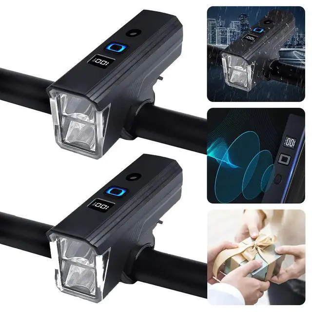 Alt view image 6 of 6 - Bicycle Front Light Bicycle Light Waterproof Bike Flashlight Rechargeable Bicycle Head Light Automatic Sensor for Night Riding