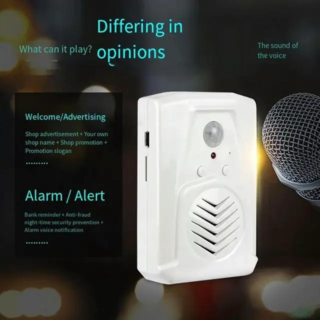 Alt view image 5 of 7 - MP3 Infrared Doorbell Wireless PIR Motion Sensor Voice Prompter Welcome Door Bell