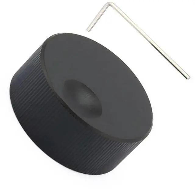 Alt view image 5 of 6 - Practical Knob Aluminum 13mm Height Volume Control Knob 32mm Diameter 8mm Hole Depth Black For 6mm Potentiometer