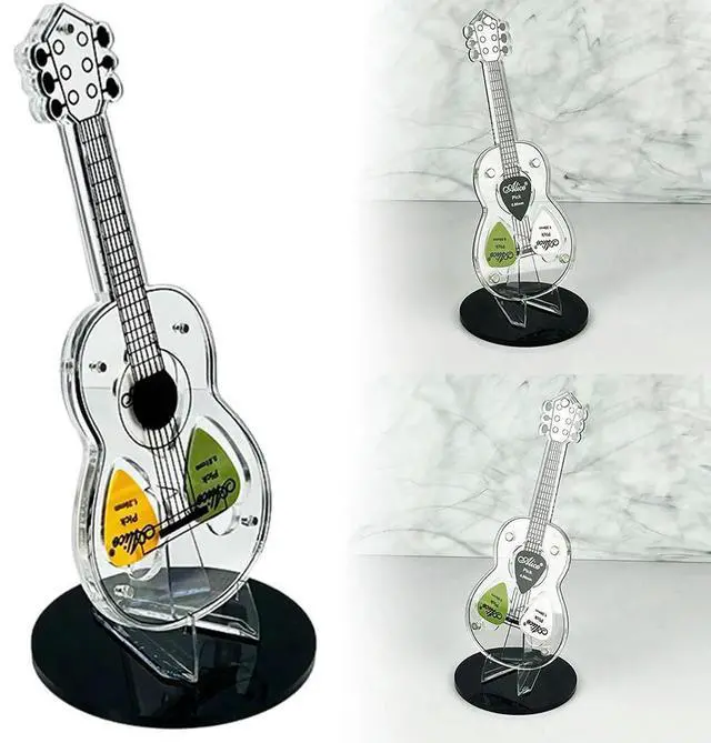 Alt view image 3 of 6 - Acrylic Guitar Pick Holder Pick Rack Plectrum Case for Picks and Display for Electric Bass Guitar Ukulele Lover