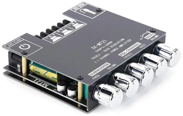 Alt view image 2 of 6 - ZK-MT21 Bluetooth-compatible 2.1 Channel Bass Power Subwoofer Amplifier Board
