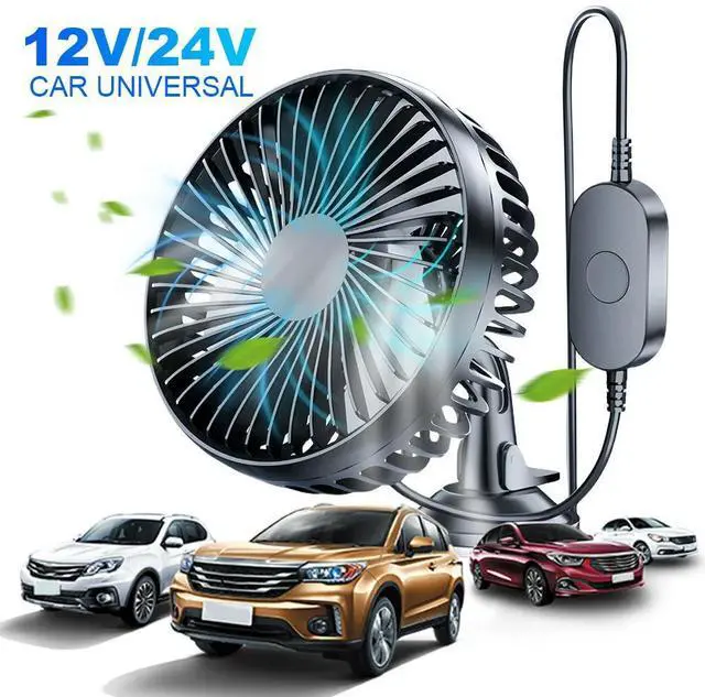 Alt view image 3 of 6 - USB Single Head Car Fan 360 Degree All-Round with Suction Cup Windshield Desk Fan Mini Car Air Cooling Fan for Car Truck SUV RV