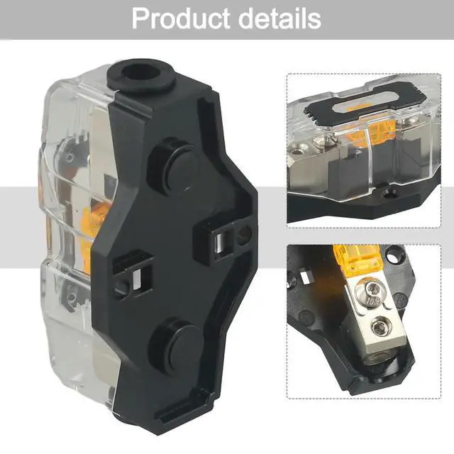 Alt view image 6 of 6 - High-Performance 40A Brass Fuse Holder: Reliable Circuit Breaker For Amplifiers Audio Amplifiers Modification 40A Fuse Holder