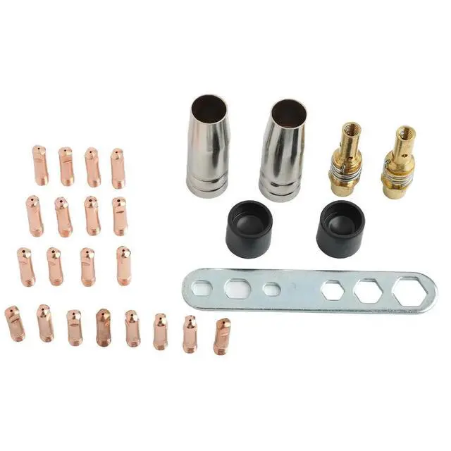 Alt view image 6 of 6 - 27PCS Wear Parts Set, For 15AK Protective Gas Welding Accessories M6 0.6-1 Mm For lworking Tool Accessory