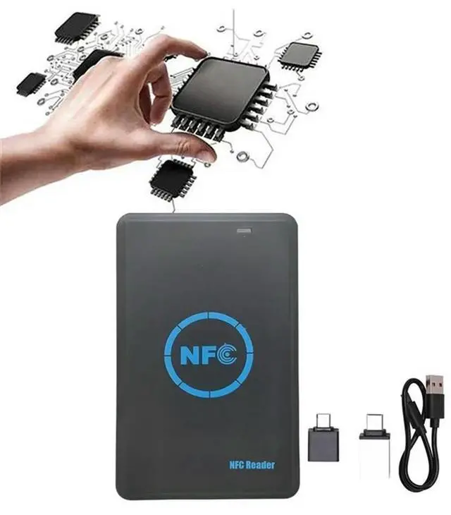 Alt view image 7 of 7 - 5X CUID Keychain NFC Reader Copier+ RFID Chip Duplicator 5 Frequency IC/ID 13.56M 125K/HID 125K Token Writer Clone