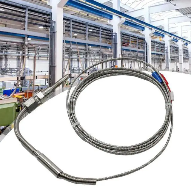 Alt view image 6 of 6 - 1/8 NPT Type K Thermocouple 1200°C Accessories Adjustable Armored Thermocouple Exhaust Probe High Temperature Sensor