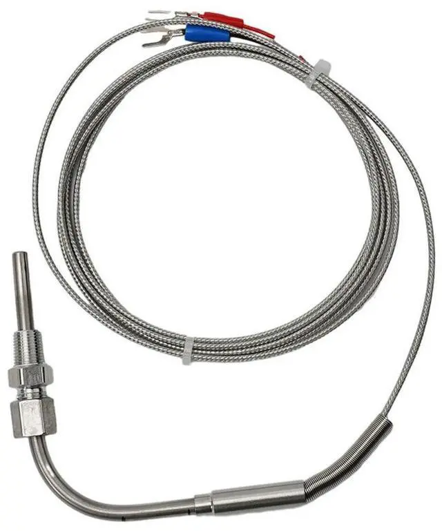 Alt view image 4 of 6 - 1/8 NPT Type K Thermocouple 1200°C Accessories Adjustable Armored Thermocouple Exhaust Probe High Temperature Sensor