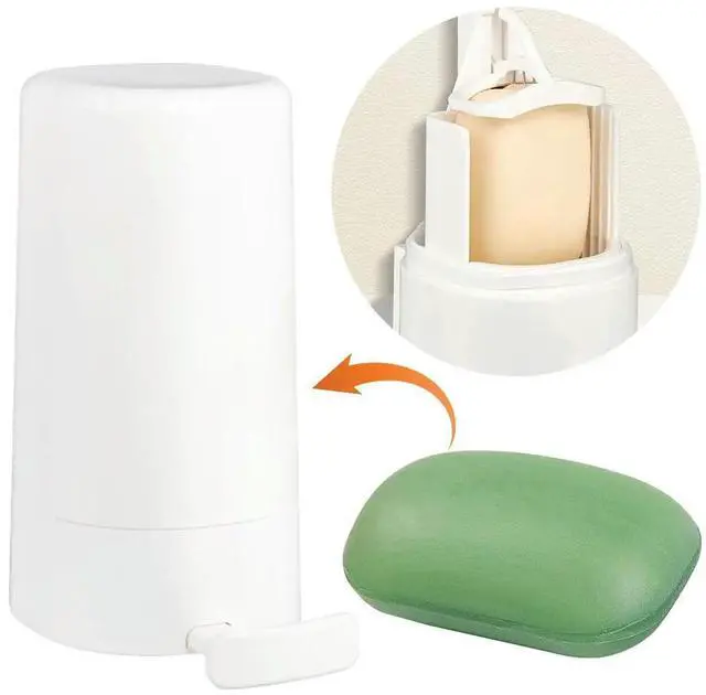 Alt view image 6 of 6 - Bar Soap Grinder Wall Mounted Solid Soapy Bar Grinding Box Holder Crusher Mincer Soapy Bar Crusher Holder for Bathroom Kitchen