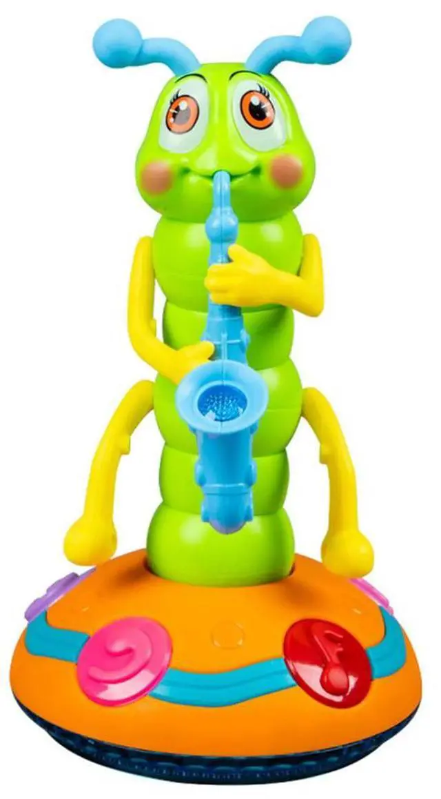 Alt view image 4 of 6 - Electric Caterpillar Saxophone Toys with Music and Light Automatic Obstacle Avoidance Dancing Toy Educational Toy Xmas Gift