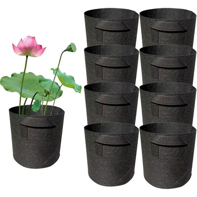 Alt view image 4 of 6 - 8 Pcs Lily Plant Pot For Pond Thickened Nonwoven Plant Pots Reusable For Aquatic Home  Garden Decor Accessory
