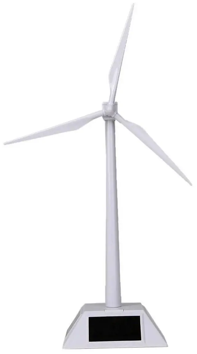 Alt view image 3 of 6 - Solar Powered Windmill Model Solar Wind Mill Toy Decorative DIY Windmill Toy Educational Science Teaching Tool for Kids Gift