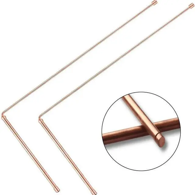 Alt view image 6 of 6 - 2X 99.9% Copper Divining Rod l Detector For Water/Treasure Hunting Tools Test Measurement Tool Accessory Wholesale