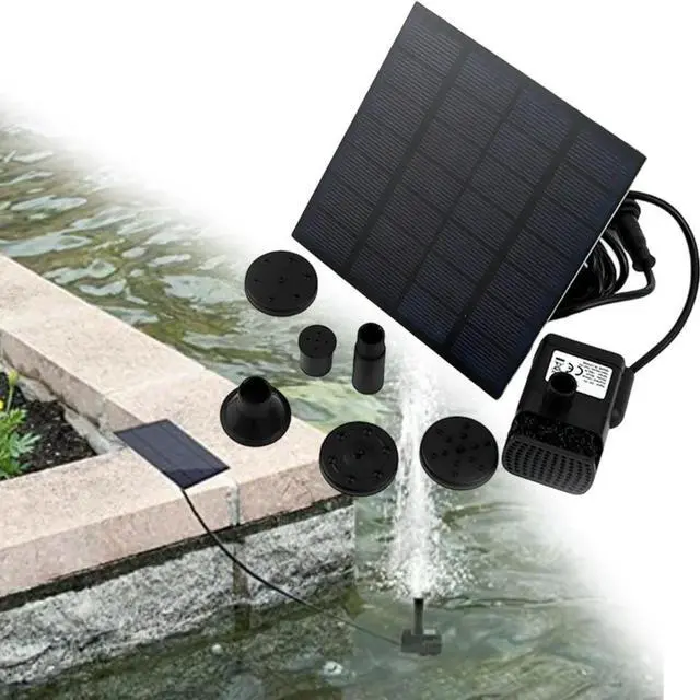 Alt view image 5 of 6 - Solar Powered Fountain Pump: 4 Nozzles,  Garden Decor For Household Merchandises Accessory In Stock