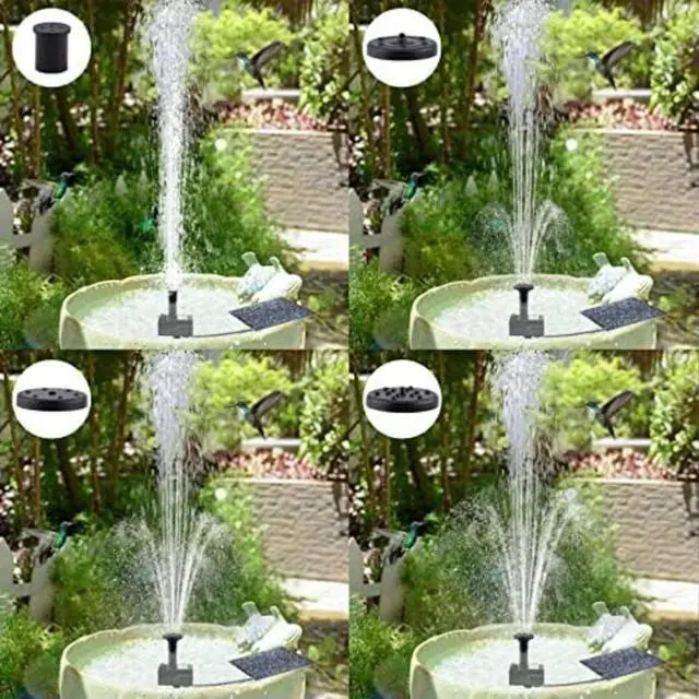 Alt view image 6 of 6 - Solar Powered Fountain Pump: 4 Nozzles,  Garden Decor For Household Merchandises Accessory In Stock