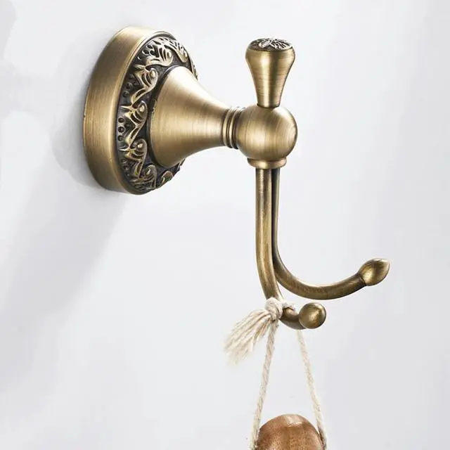 Alt view image 4 of 6 - Bathroom Hardware Accessories European Style Base Wall Hook Brass Holder Toilet Brush Shower Soap Dish Holder Home Improvement
