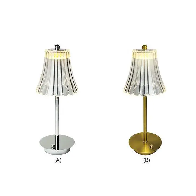Alt view image 3 of 6 - Acrylic Nightstand Lamps Rechargeable Touch Control Atmosphere Lamp Adjustable Dimmable Cordless for Home Furnishing Decoration