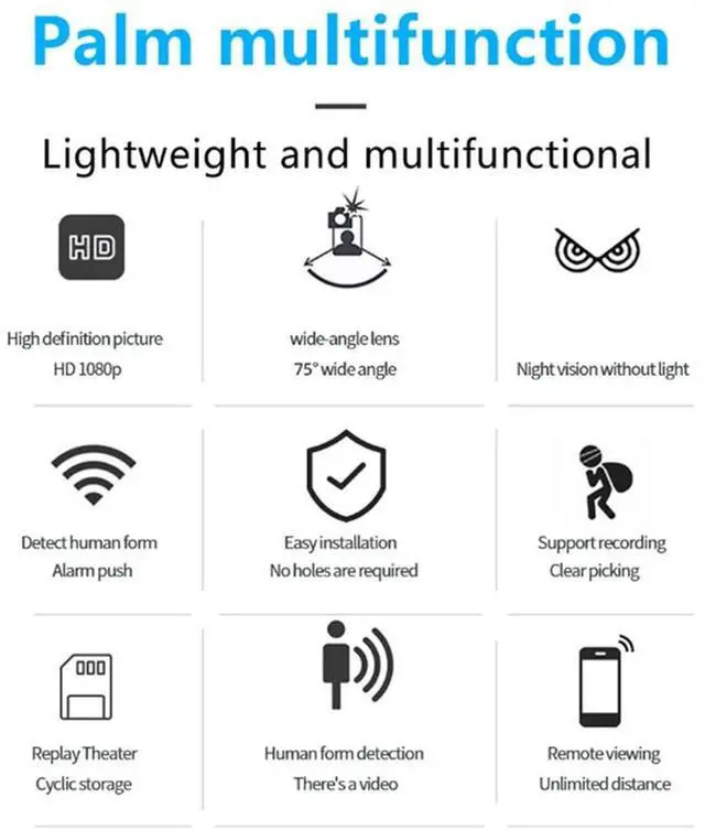 Alt view image 5 of 7 - Wireless Mini Camera Motion Detector For Night, Indoor And Outdoor, Remote, Security