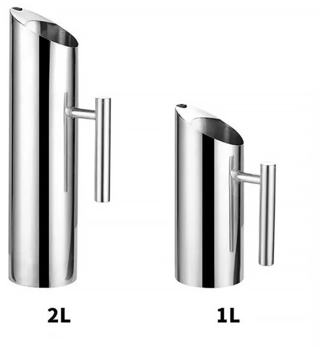 Alt view image 2 of 6 - 1/2L Kitchen Cold Wine Pitcher Stainless Steel Drink Pot Cold Water Kettle Wine Juice Water Jug Home Bar Hotel KTV Drinking Tool