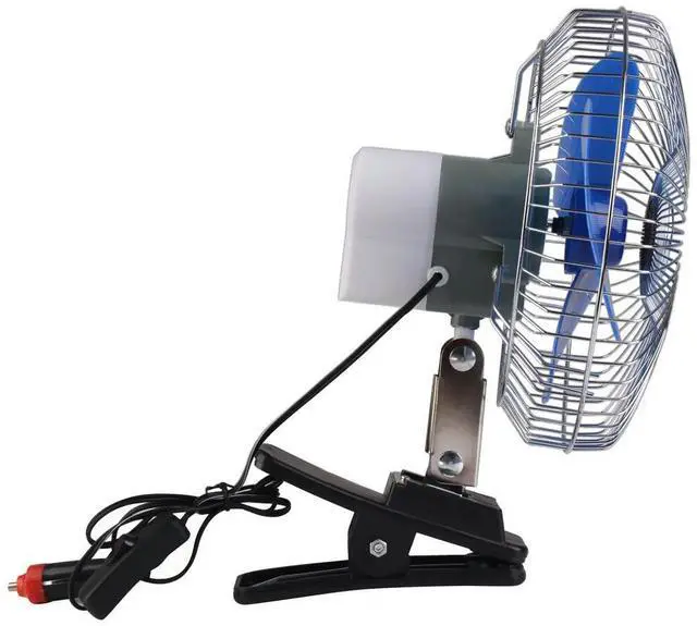 Alt view image 3 of 6 - 8 Inch 12V Car Oscillating Fan with Cigarette Lighter Portable Car Fan 25W Mini Car Cooling Fan for Truck Dashboard