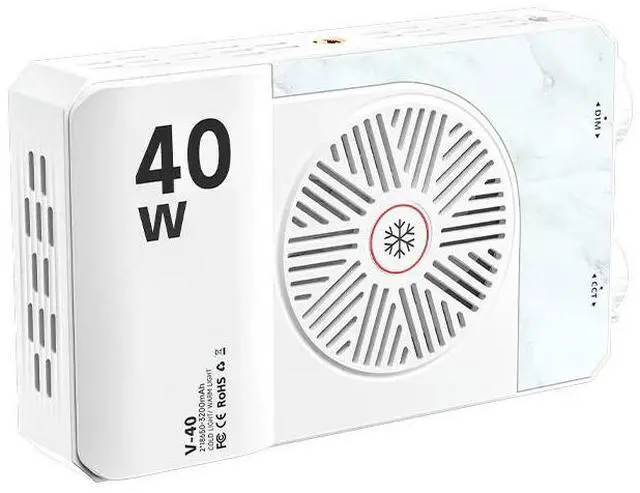 Alt view image 2 of 6 - 40W LED Camera Light 2800K-9000K Video Light 4400mAh Rechargeable Handheld Fill Light Photography Lighting