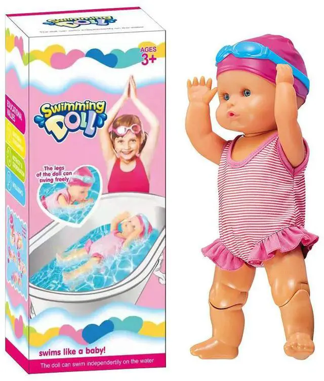 Main image of Swimmer Doll Waterproof Kids Bathroom Bath Toy with Movable Joint and Detachable Suit Baby Bathtub Toy Birthday Gift for Kids