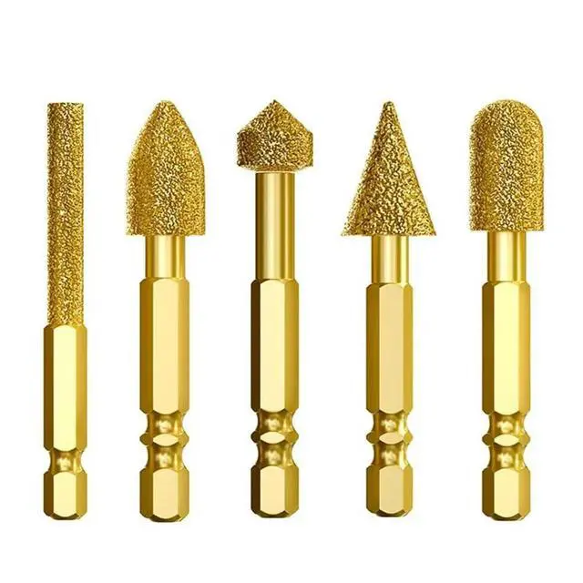 Alt view image 2 of 6 - 5PCS Grinding Head Drill Bits Polishing Carving For Rust Removal Jade Engraving  Power Tools Accessory