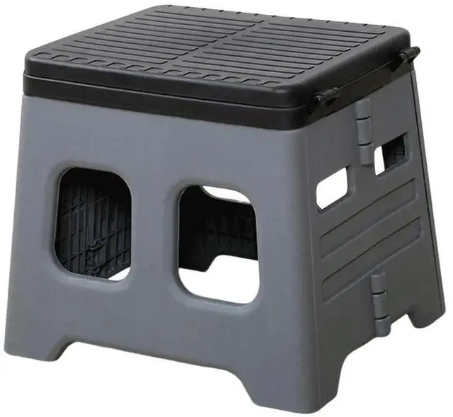 Alt view image 2 of 6 - Portable Folding Toilet with Lid Foldable Outdoor Camp Toilet Multifunctional Outdoor Toilet Seat for Emergencies