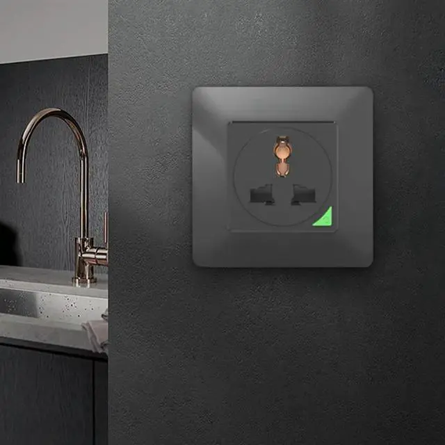 Alt view image 5 of 7 - Tuya Power Socket Universal Plug 16A Life Electrical Outlets Voice Control For Google Home