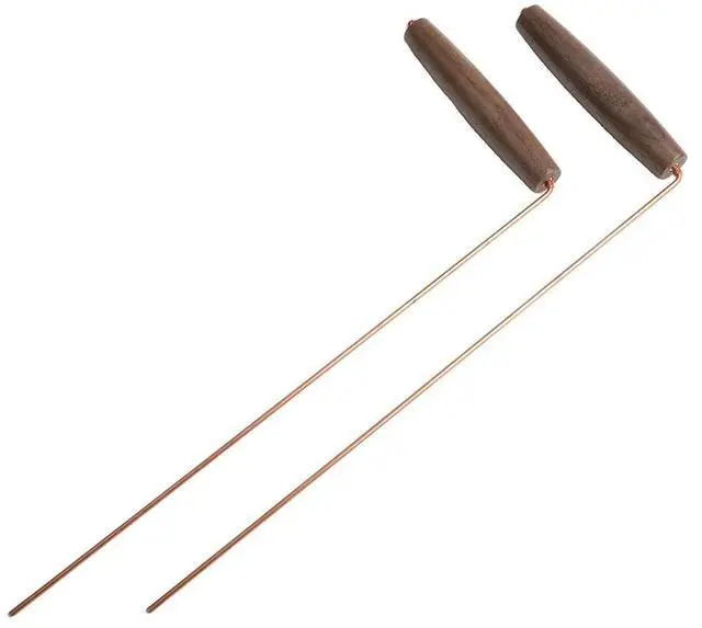 Alt view image 2 of 3 - 2PCS Pure Copper l Detector Rod Flexible Water Witching Portable Seeking Detachable Tools Dowsing Rod Accessory In Stock