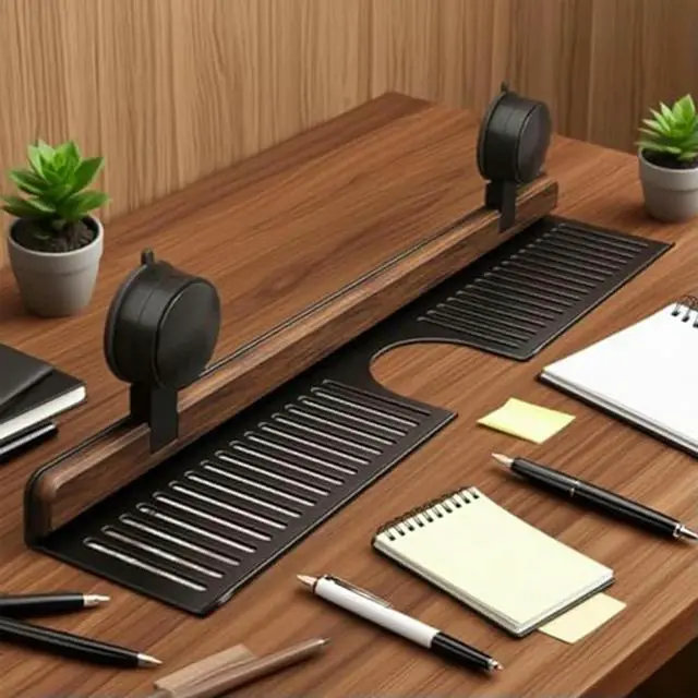 Alt view image 3 of 3 - Stylish Walnut Suction Cup Rack: Drilling-Free For Bathroom & Kitchen Home Improvement Accessory