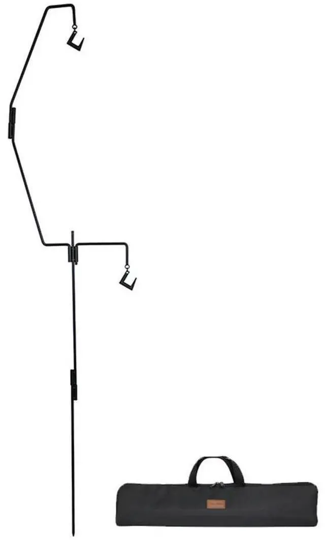 Alt view image 2 of 6 - Portable Lantern Hanger with Bag Camping Lights Support Detachable Outdoor Lamp Support Holder Camping Equipment