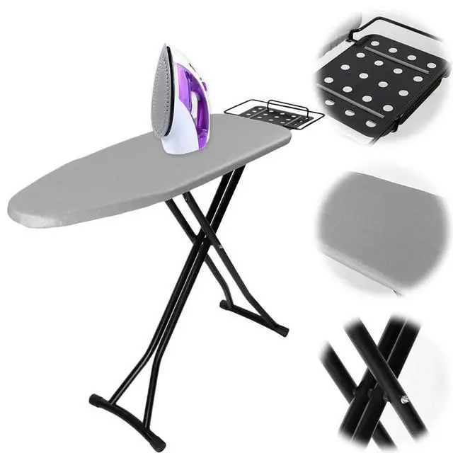 Alt view image 3 of 3 - Heavy Duty Compact Iron Board Height Adjustable Full Size Ironing Board l Frame Ironing Board with Iron Rest Non-Slip Legs