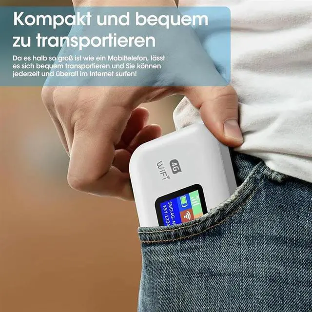 Alt view image 7 of 7 - Mobile Internet LTE Router, 4G Connectivity Portable Hotspot For SIM Cards On Trips