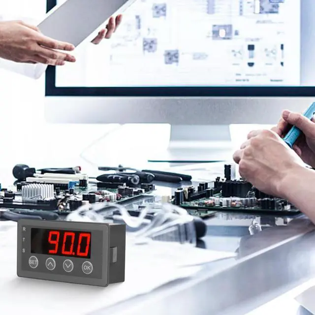 Alt view image 2 of 6 - Industrial Use 79 X 43 X 25 Mm Analog Input Display Current Voltage Display Display In Percentage Plastic Material