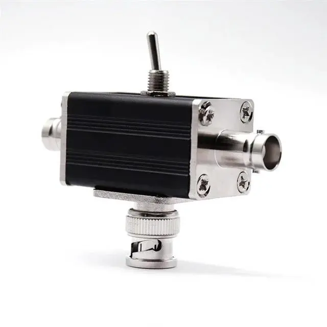 Alt view image 5 of 7 - 2-Way Manual Coaxial Antenna Switch Rotary Switch Withoff/Ground Protection 1 Input & 2 Outputs Coaxial Switch SO-239 Conne